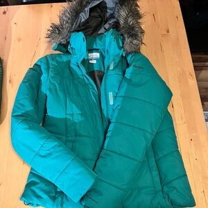 Columbia Aqua Jacket with Faux Fur Trim